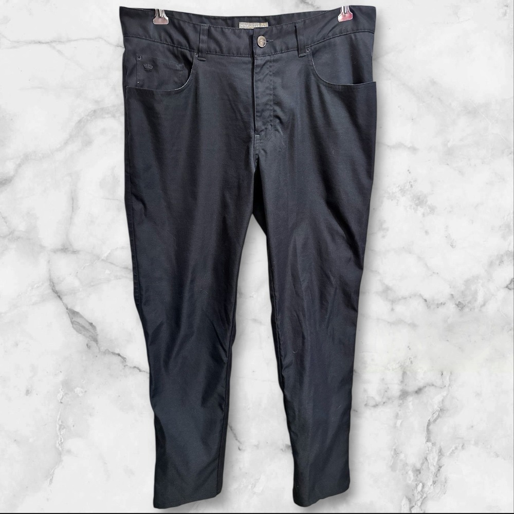 Peter Millar Crown Sport‎ EB66 5-Pocket Performance Pants Black Men's 34/32